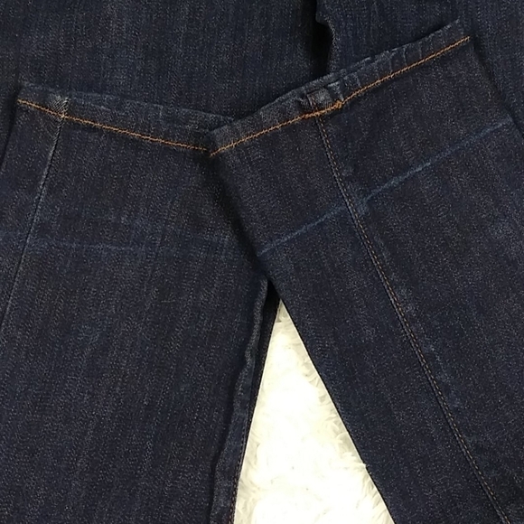 J Brand For Theory Georgia Philosophy Blue Raw Dark Wash Mid Rise Ankle Jean - Picture 13 of 14